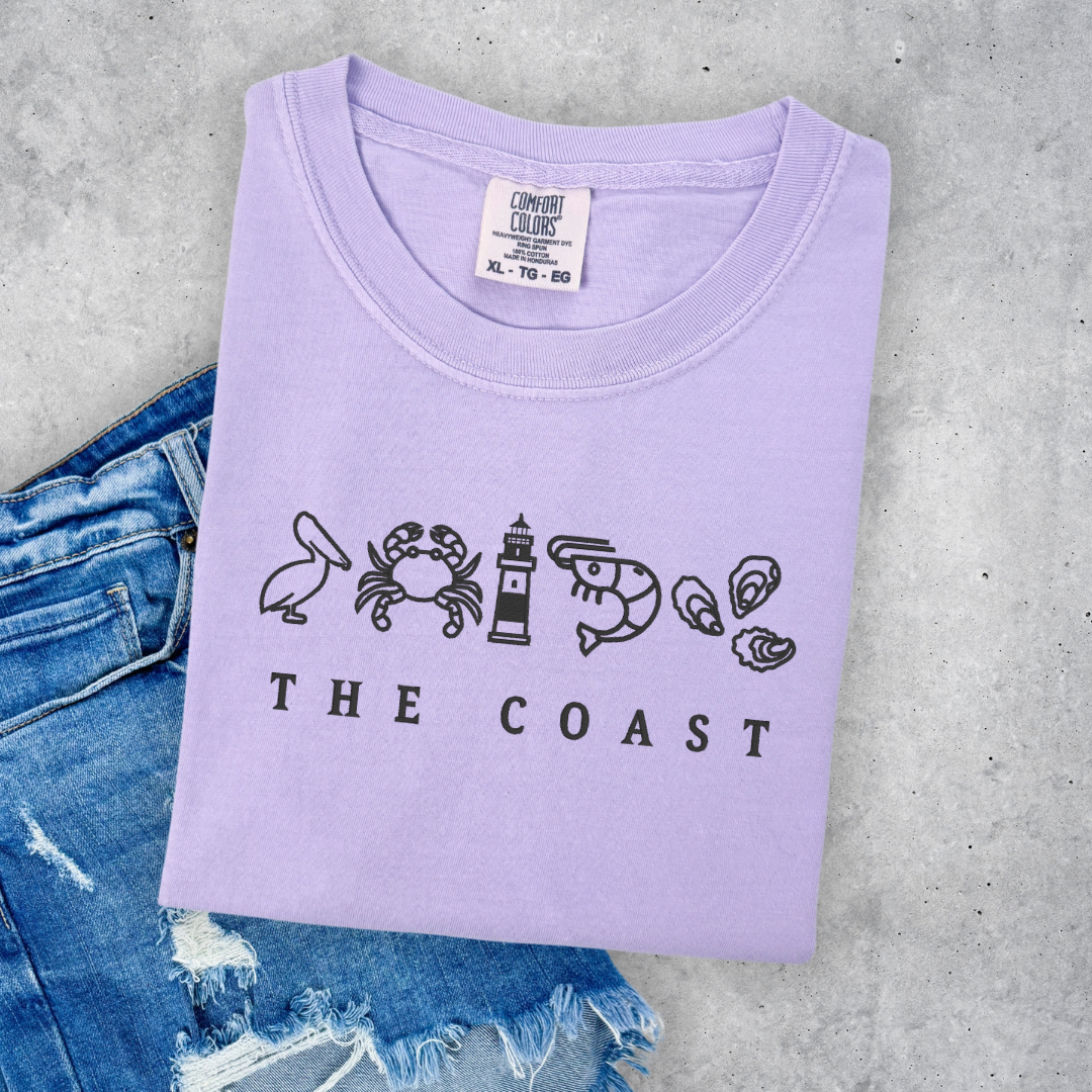 Coastal Tee - Orchid | Comfort Colors Tee | Unisex Fit