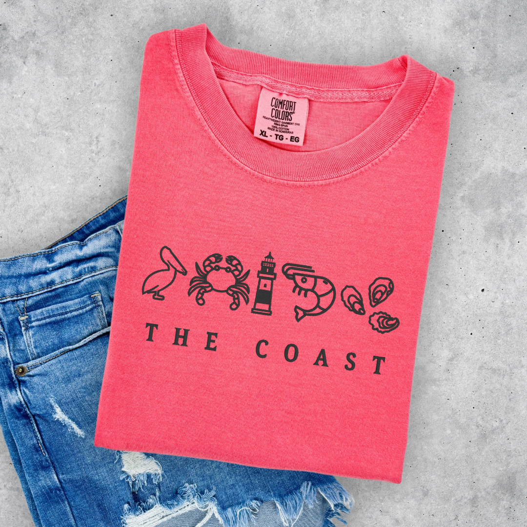 Coastal Tee - Watermelon | Comfort Colors Tee | Unisex Fit