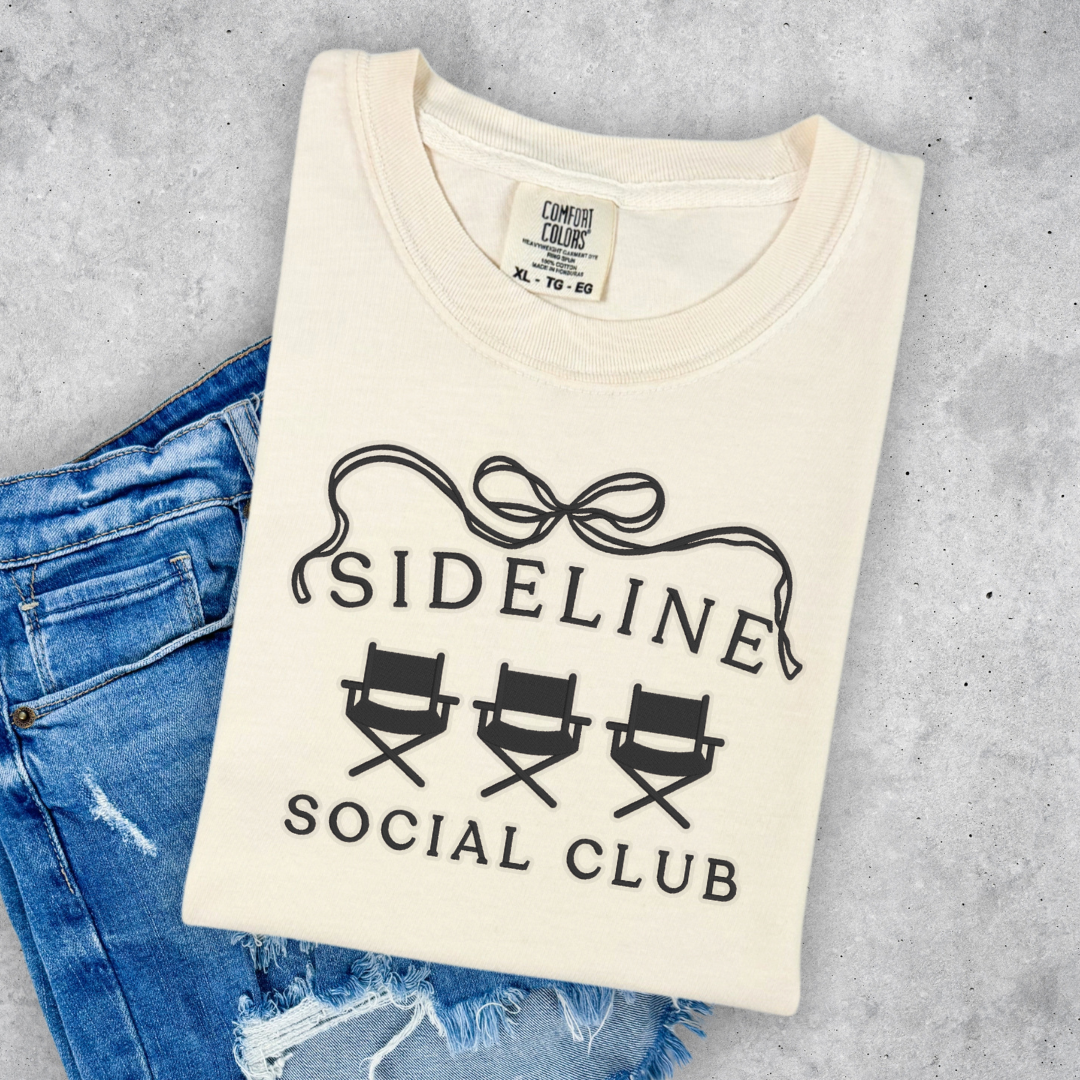 Sideline Social Club Tee - Ivory | Comfort Colors Tee | Unisex Fit