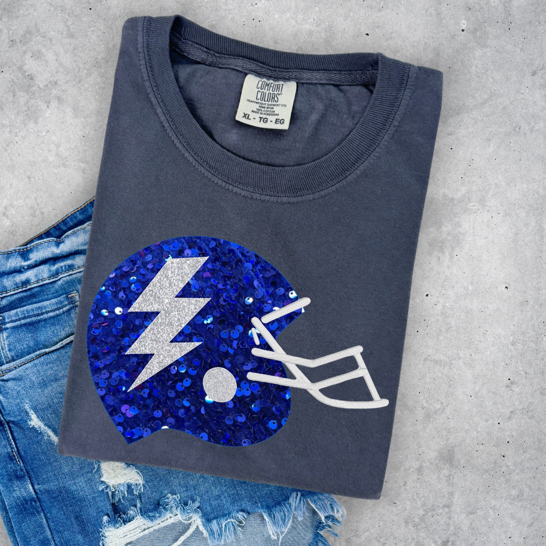 TOUCHDOWN TEE- Sequin Sparkly Gameday