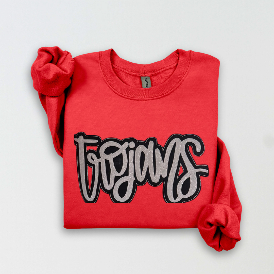 THE GOAT- Trojans Sweatshirt- Sparkly Applique