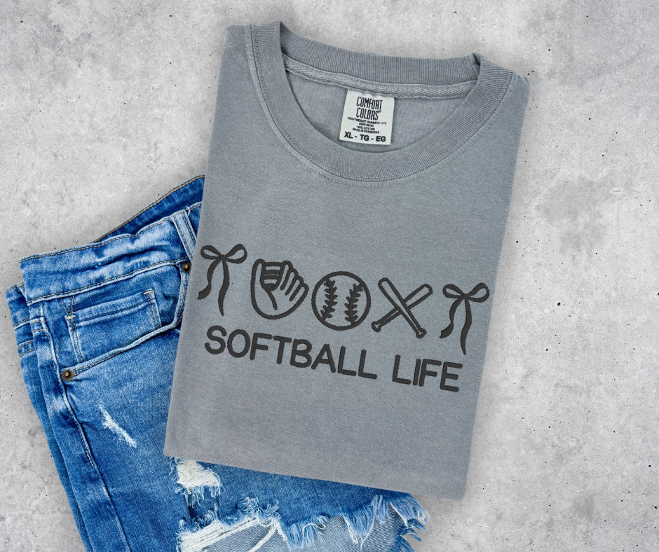 Softball Icon Tee - Pepper | Comfort Colors Tee | Unisex Fit
