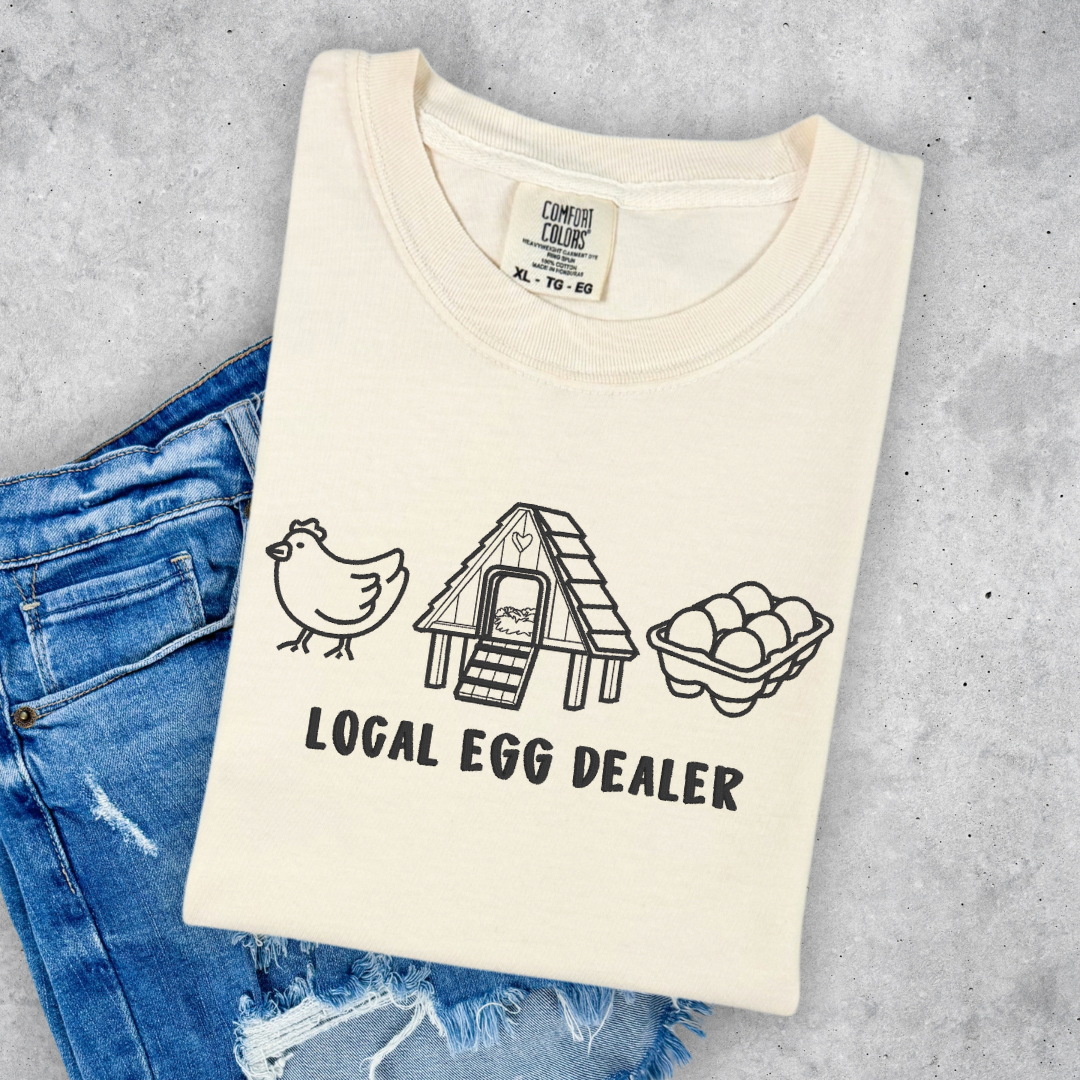 LOCAL EGG DEALER Tee - Ivory | Comfort Colors Tee | Unisex Fit
