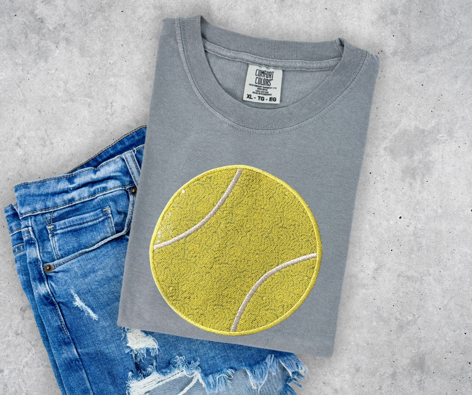 Tennis SEQUIN Applique Tee