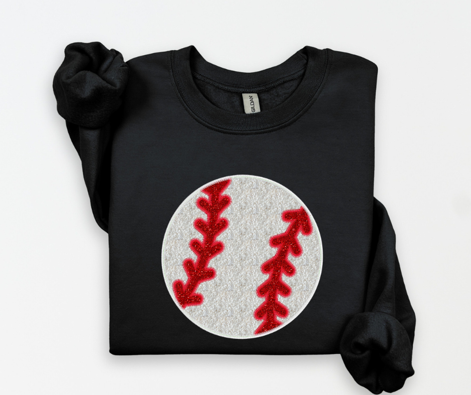 Baseball SEQUIN Applique Sweatshirt