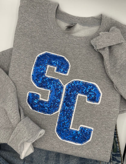 Custom Name THE CHAMPION Embroidered Sequin Sweatshirt