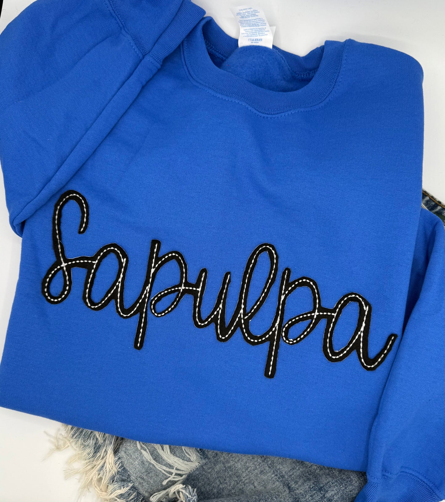 Custom Name ITS A DRAW Embroidered Felt Sweatshirt